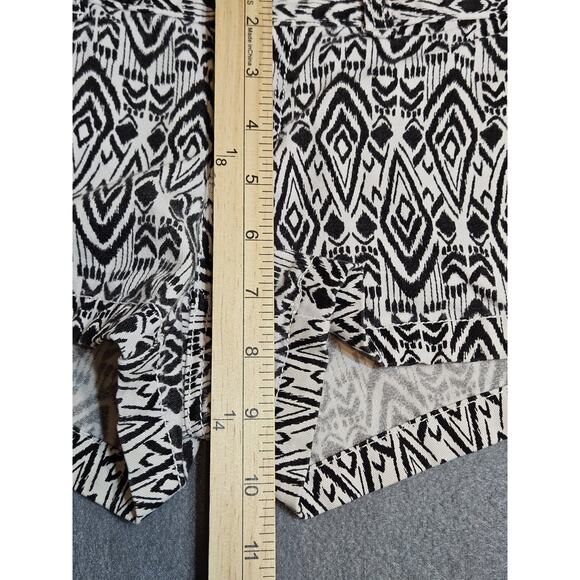 American Eagle Shorts Womens 30 Black White Stretch Chino Aztec Preppy Boho - Picture 6 of 7